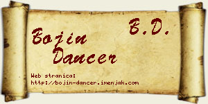 Bojin Dancer vizit kartica